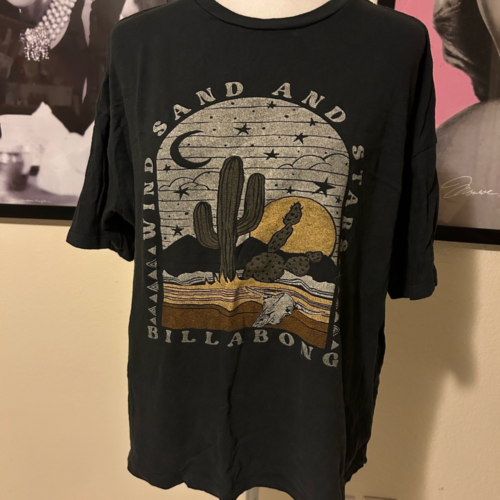 Billabong Black Cotton T-Shirt